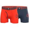 Crosshatch 2 Pack Brookster Branded Designer Boxer Trunks Underwear Red/Navy