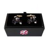 Lambretta Scooter Enamel Mens Shirt Cufflinks Black