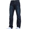 Enzo Mens New EZ244 Regular Fit Dark Wash Jeans