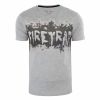 Firetrap Mens Ruxton Branded Designer Casual Blackseal T Shirt Grey Marl