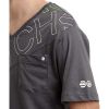 New Crosshatch Mens Faithless Branded Designer Casual V Neck T Shirt Magnet