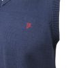 Farah Mens Stern Tank Top Vest Knitted V Neck Jumper Midnight Melange