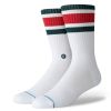 Stance Mens New Classic Crew Comfort Boyd 4 Cotton Socks White Red
