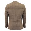 Cavani Mens New Designer Sergio Tweed Regular Fit Blazer Brown Check