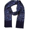 Warrior Clothing Mod Vintage Tassled Scarf Navy Paisley