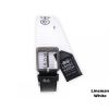 Crosshatch Mens Branded Lineman Webbed Canvas Designer PU Nylon Belt White