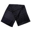 Warrior Clothing Mod Vintage Tassled Scarf Black Polka Dot