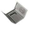 New Mens Crosshatch Three Fold Zip Nylon Crunch Wallets Titanium