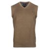 Farah Mens Stern Tank Top Vest Knitted V Neck Jumper Smoke