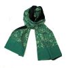 Warrior Clothing Mod Vintage Tassled Scarf Mint Green Paisley
