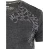 Crosshatch New Mens Casual Graphic V Neck T Shirt Lightfeet Charcoal Marl