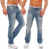 Jack & Jones Clark 007 Original  Straight Leg Fit Jeans Mid Used Look