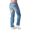 Crosshatch Mens Baltimore Straignt Leg Jeans Light Used Look