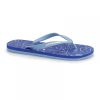 Jack & Jones Tech Print Rubber Branded Flip Flops Victoria Blue