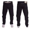 Crosshatch Mens Kractus Designer Twisted Leg Regular Fit Tapered Chinos Jeans Black