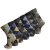 Design Socks Mens Coloured Design Socks Smart Suit Work Golf Cotton Blend Adults 6 Pairs