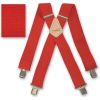 Brimarc Mens Heavy Duty Red Braces Trouser Belt Suspender 2" 50mm Wide