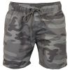 Crosshatch Mens Designer Army Camo Swimming Trunks Shorts Light Grey