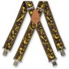 Brimarc Mens Heavy Duty Black Tape Measure Braces Trouser Belt Suspender 2" 50mm Wide 