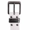 Mens New Belt Crosshatch Chucker Embossed Design PU Leather Look White