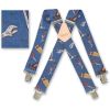 Brimarc Mens Heavy Duty Hand Tools Blue Braces Trouser Belt Suspender 2" 50mm Wide